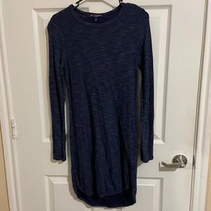 Blue sweater dress